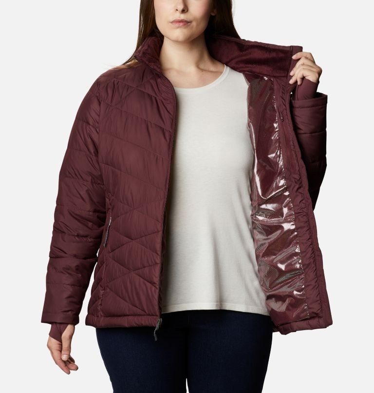 Women's Columbia Heavenly Jackets Burgundy | Plus Size CA-DA18L